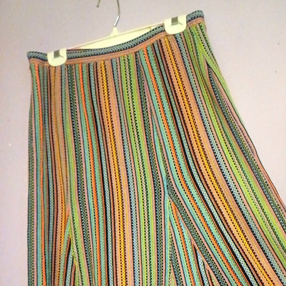 Colorful crochet knit skirt